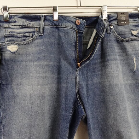 Silver Jeans Co. Denim Shorts Women's Plus Size 18W Blue Stretch Curvy Fit - Picture 3 of 12